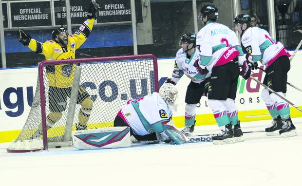 They need overtime to do it, but Nottingham completed their treble in 2012/13 by beating Belfast in the Play-off Final