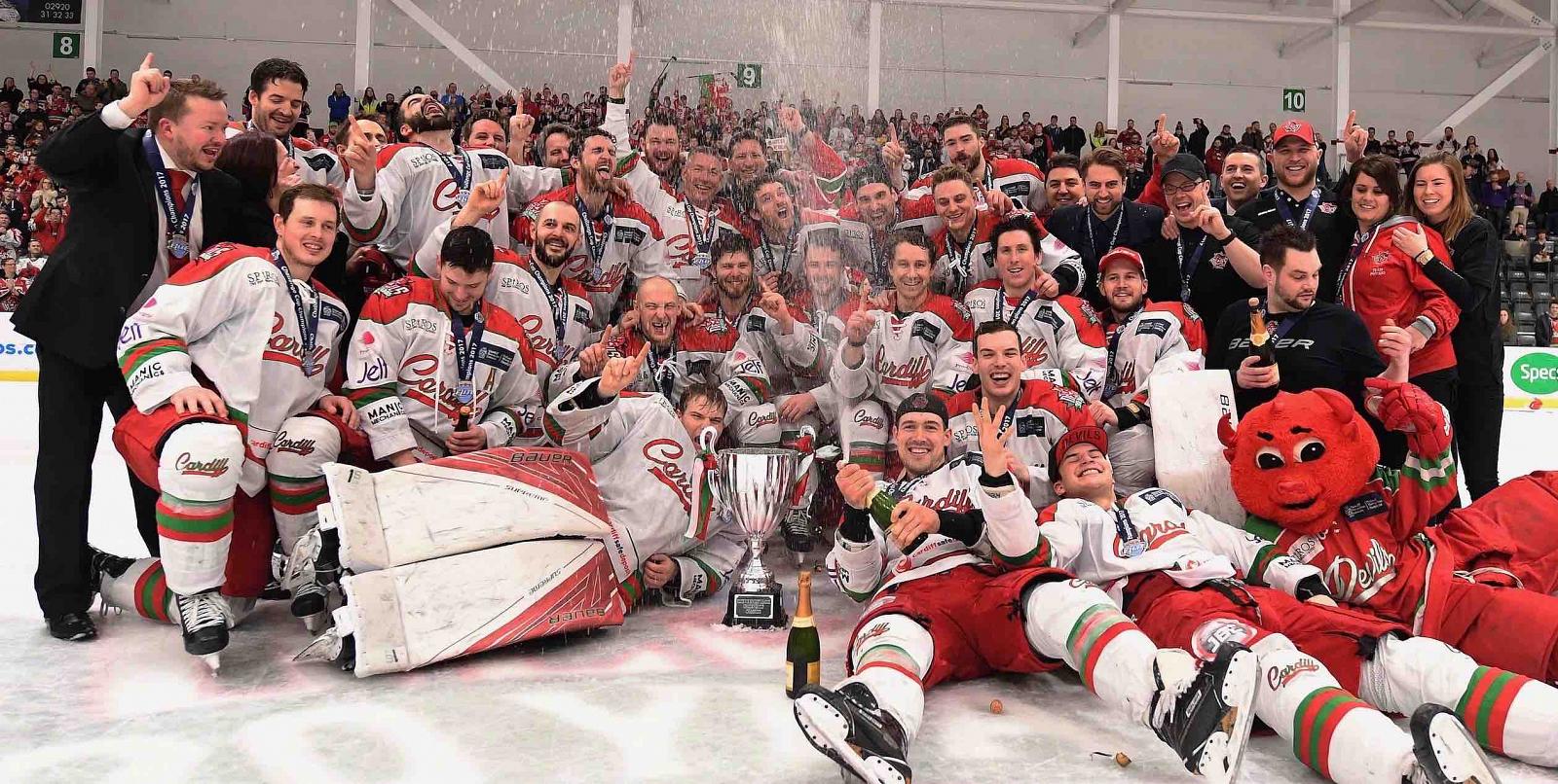 Cardiff Devils Cup Win, British Ice Hockey