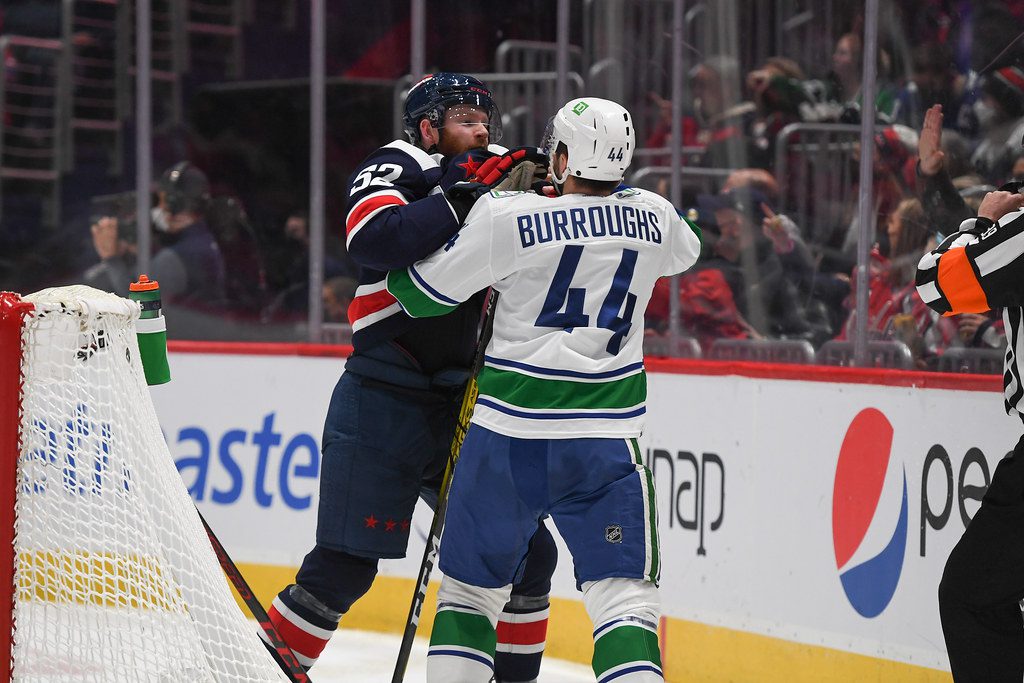 Joe Burroughs and the Vancouver Canucks are still in the fight for the final Western Conference wildcard spot in in the playoffs (Image: All-Pro Reels)