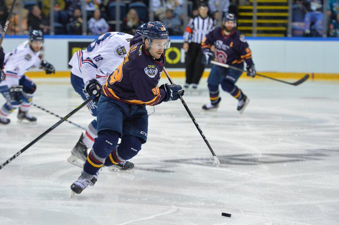 Paul Dixon's Guildford Flames secured a memorable win in the Bronze-Medal Game (Image: Dean Woolley) - EIHL Bronze-Medal Game