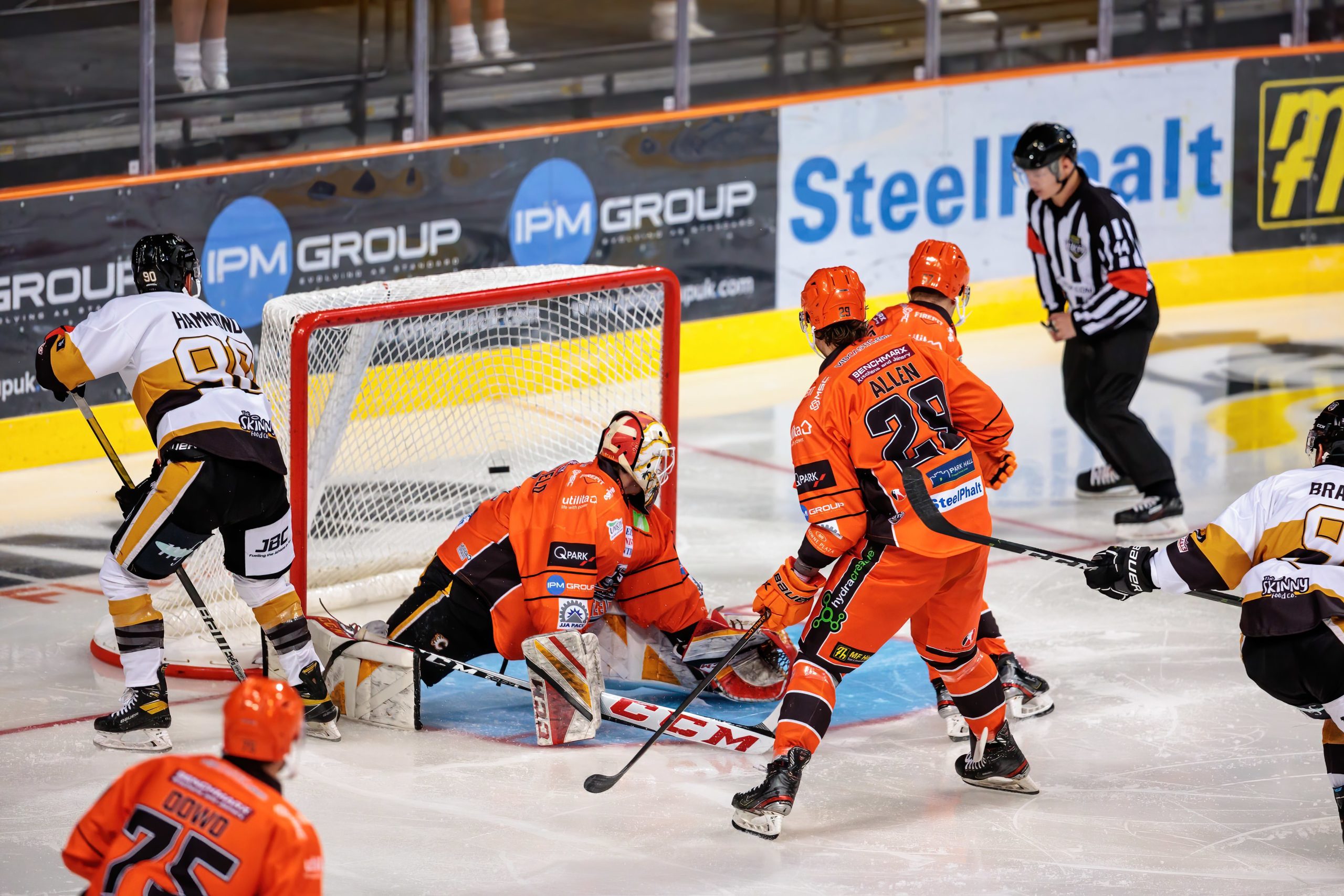 Adam Brady handed the Nottingham Panthers an early lead in an exhibition match last week (Image: Dean Woolley)