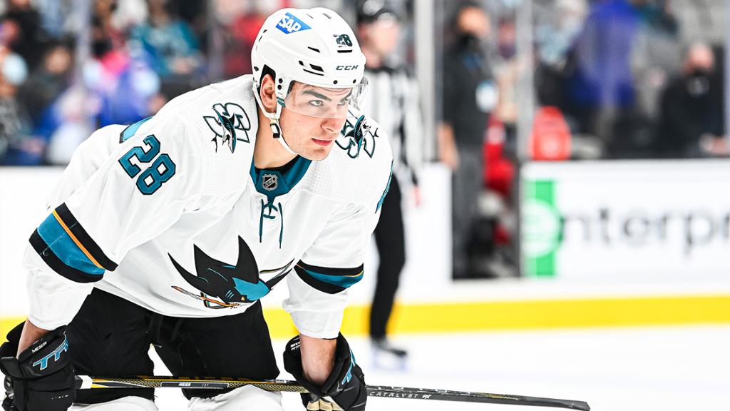 The New Jersey Devils are interested in San Jose Sharks forward Timo Meier (Image: NHL)
