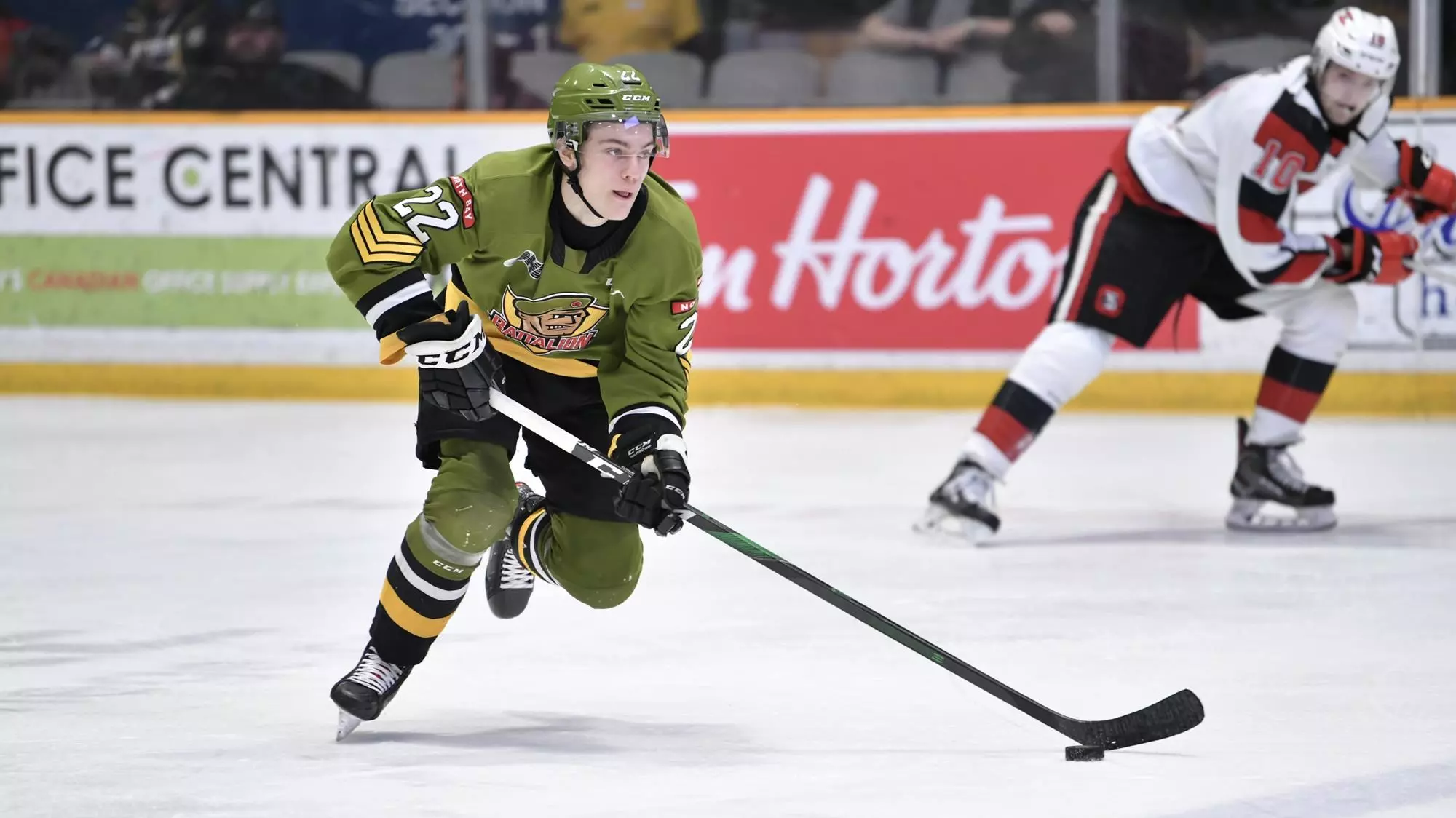 Harrison Caines, Manchester Storm (Image: North Bay Battalion)